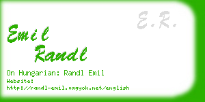 emil randl business card